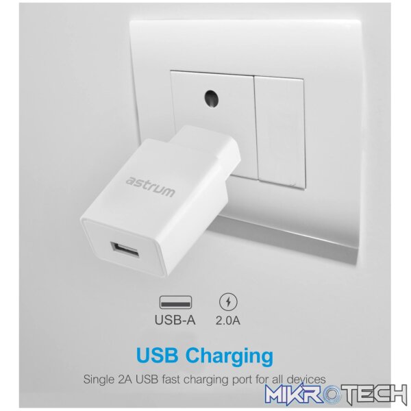 Pro U20 10W USB-A Travel Wall Charger - Black - Image 4